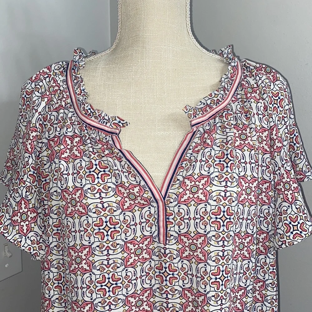 Max Studio Flutter Sleeve Blouse - Picture 2 of 9
